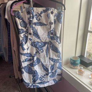 lilly pulitzer strapless dress
